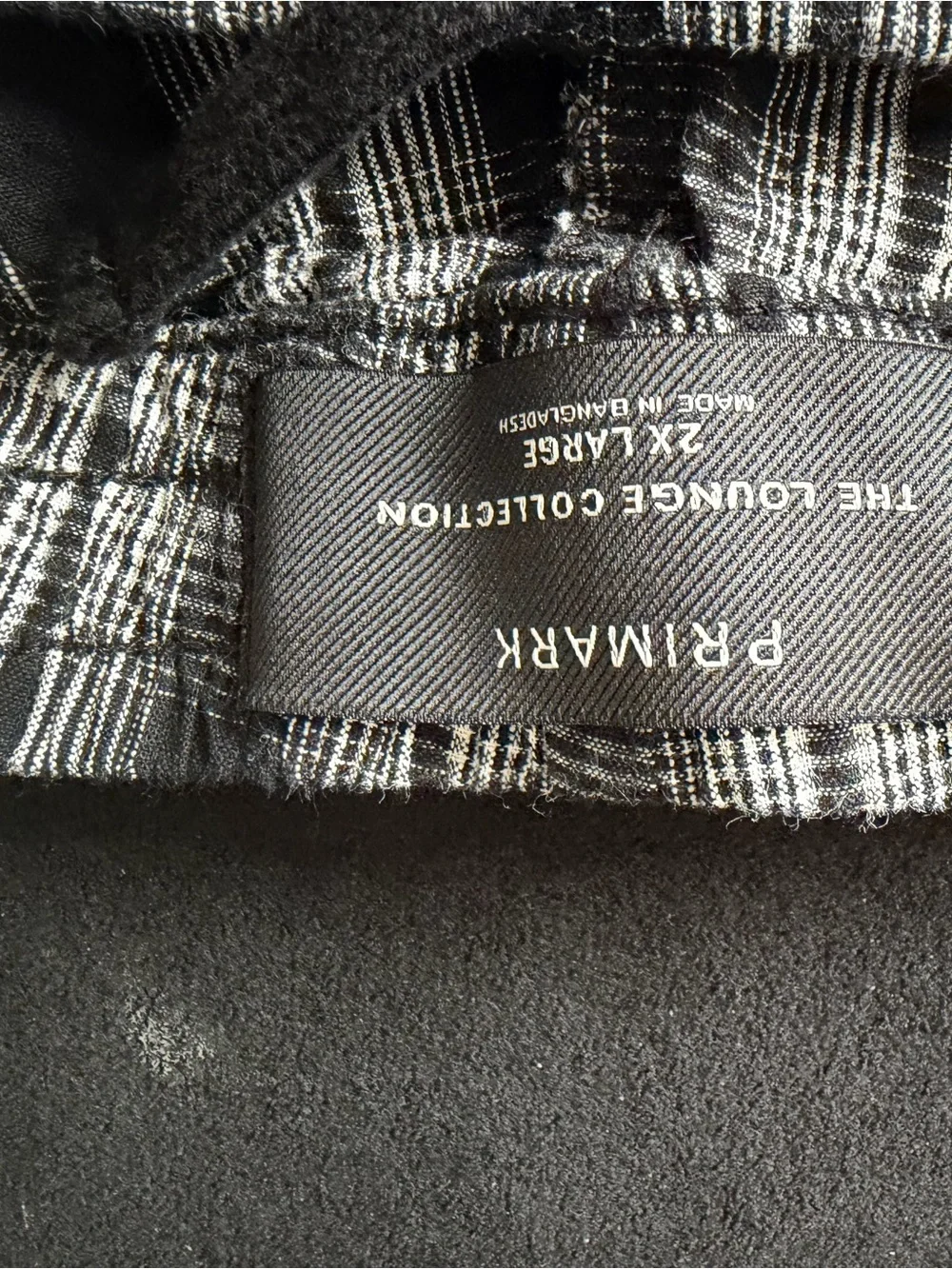 Primark Black and White Checked Lined Men's Cargo Shorts